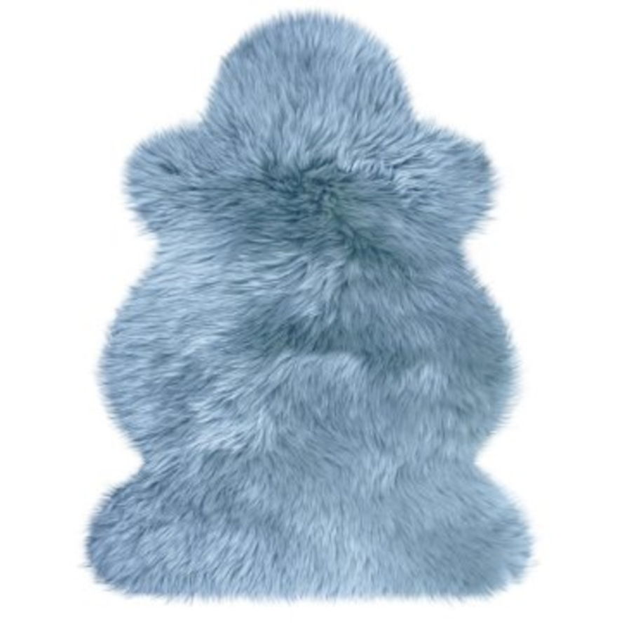 Australisches Premium Lammfell taubenblau 100 x 68 cm