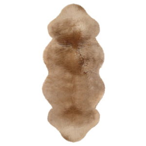 153-CA.jpg Einzelfell mit angenähtem Kopfteil aus australischen Premium Lammfellen camel 140 x 68 cm