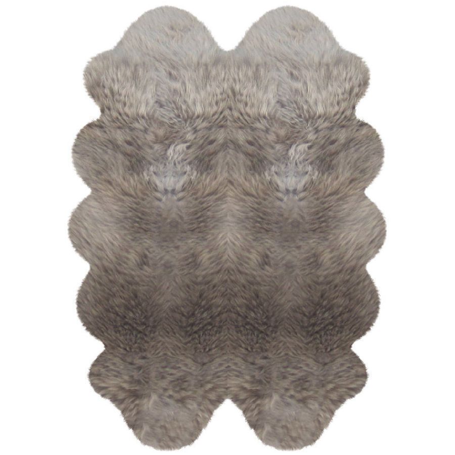 Fellteppich aus 4 australischen Premium Lammfellen taupe 185 x 125 cm