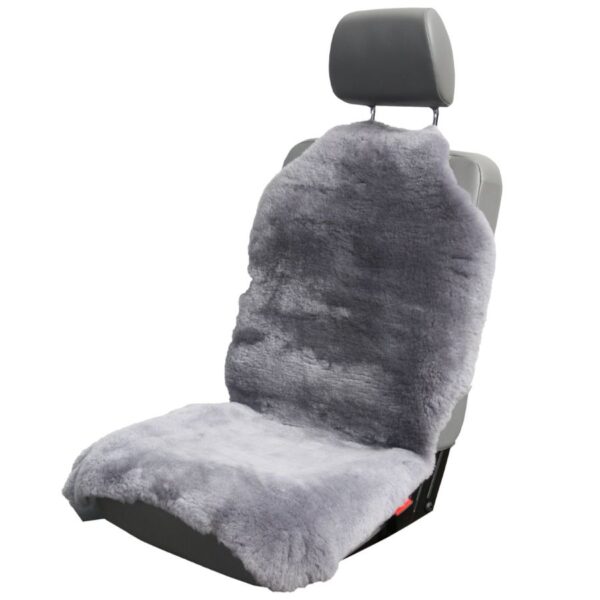 Premium Autositzfell kaufen | Echtfell für Auto & Sessel silbergrau