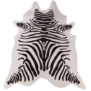 HF-685.jpg Südamerikanische Rinderfelle kaufen | weiß mit Zebradruck 3 qm